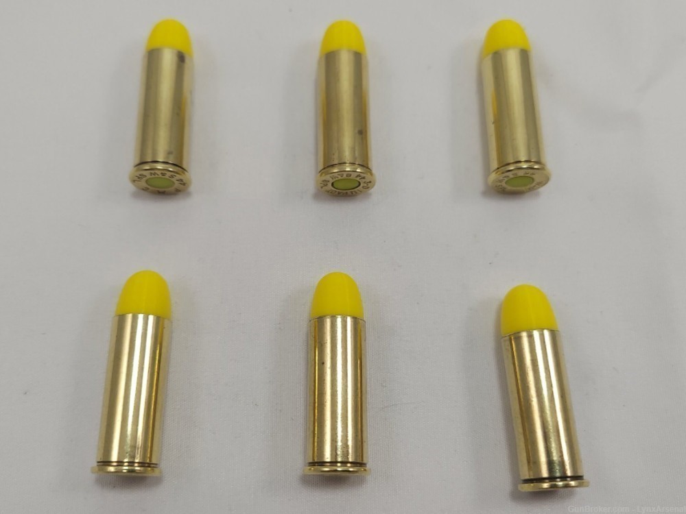 44 Special Brass Snap caps / Dummy Training Rounds - Set of 6 - Yellow-img-2