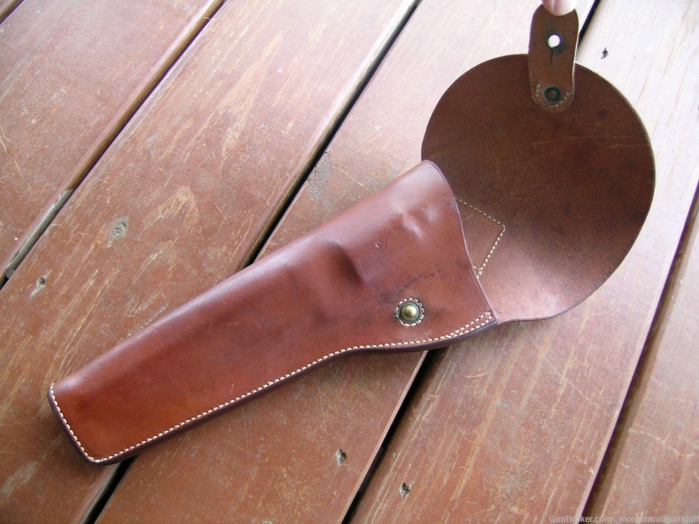 Bianchi #1860 R-H US Leather Flap Holster Old Army  & Blackhawk 7-1/2" -img-5