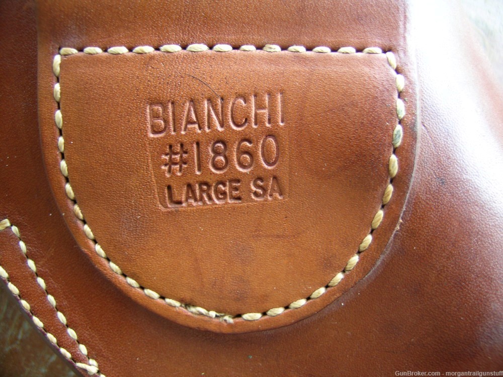 Bianchi #1860 R-H US Leather Flap Holster Old Army  & Blackhawk 7-1/2" -img-8