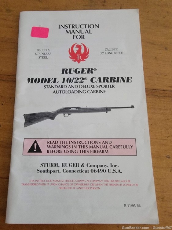 ruger 10/22 and m77 instructions books-img-0