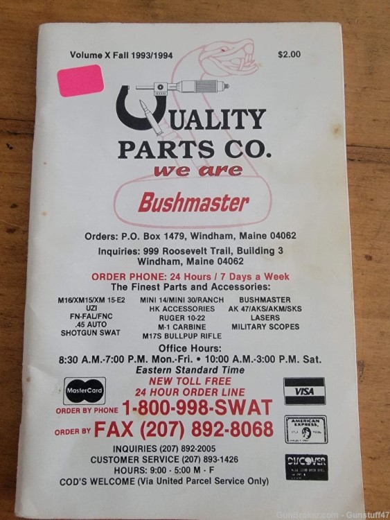 bushmaster/ quality parts co. sales flyer 93/94-img-0
