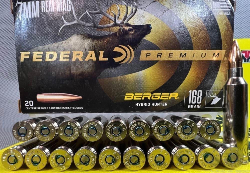 Federal Premium 7mm Rem. mag Ammunition. One Box. -img-2
