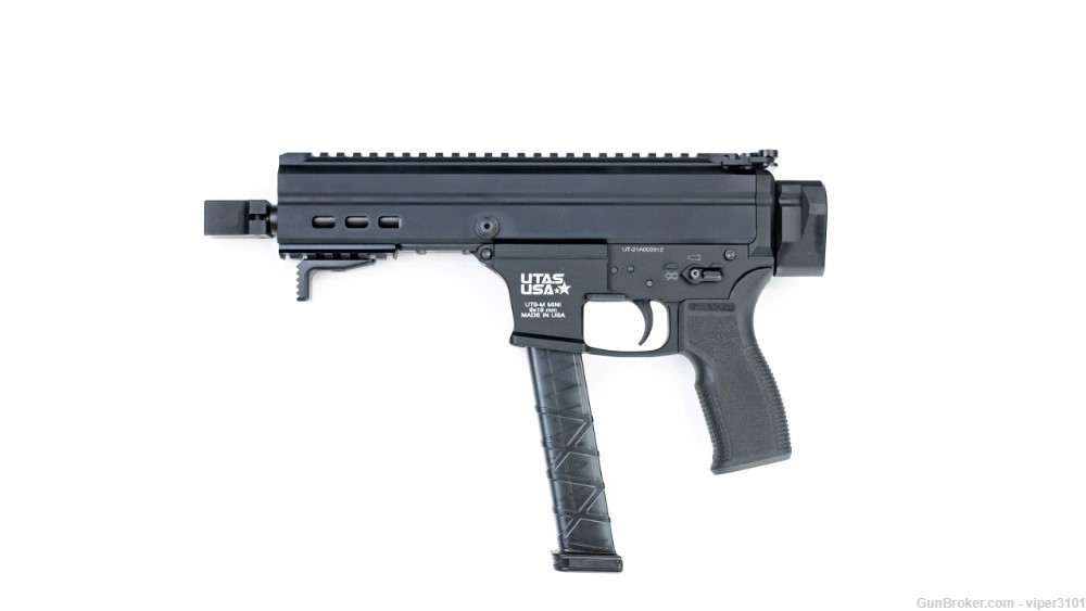 UTAS UT9M-BK6 Mini 9mm Pistol 6" Barrel 33RD Magazine-img-1
