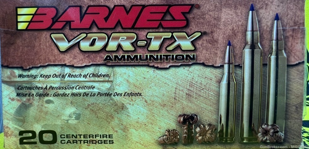 Barnes VOR-TX .308 Winchester Ammunition. One Box. -img-1