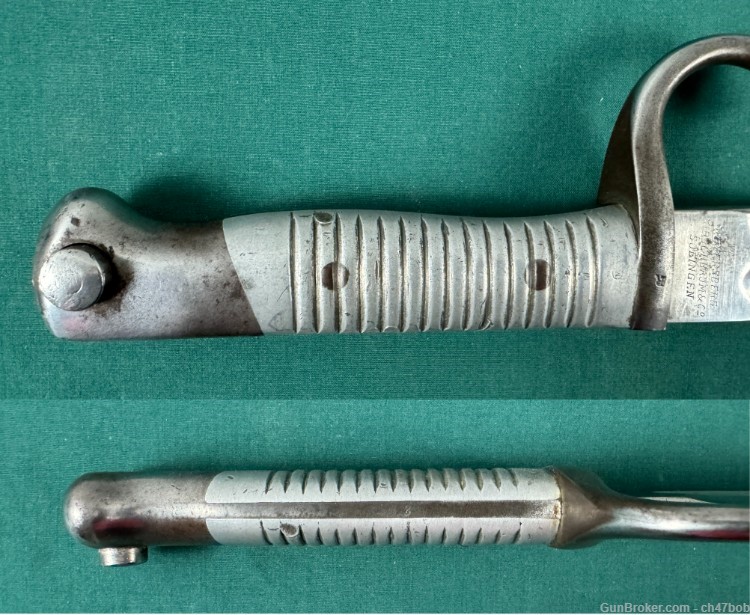 1891 ARGENTINE BAYONET WKS GERMAN SHORTENED MODIFIED muzzle ring cut off-img-2