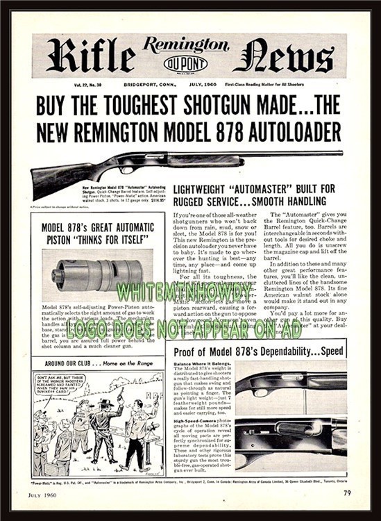 1960 REMINGTON 878 Autoloader Shotgun AD-img-0