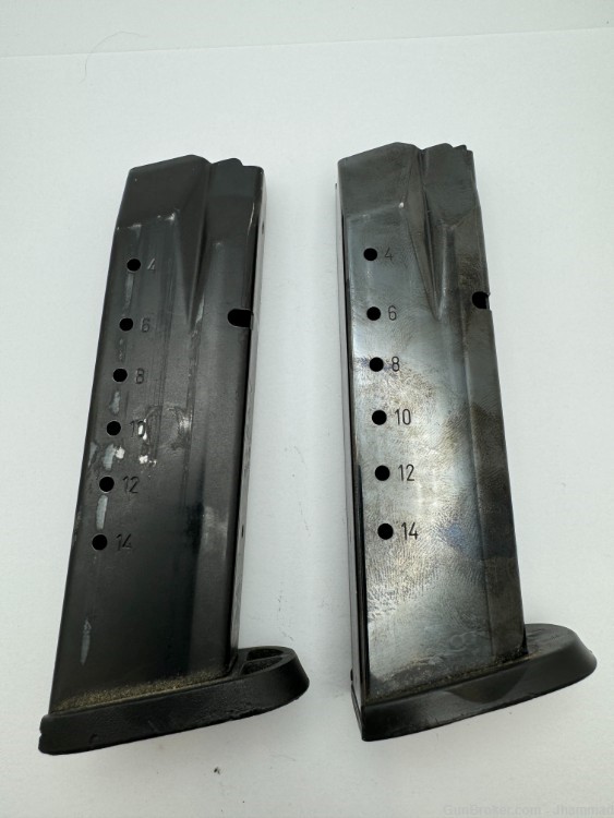 Lot of TWO M&P40 357 Sig Magazines  M&P 40 15 round Blue Military & Police -img-1