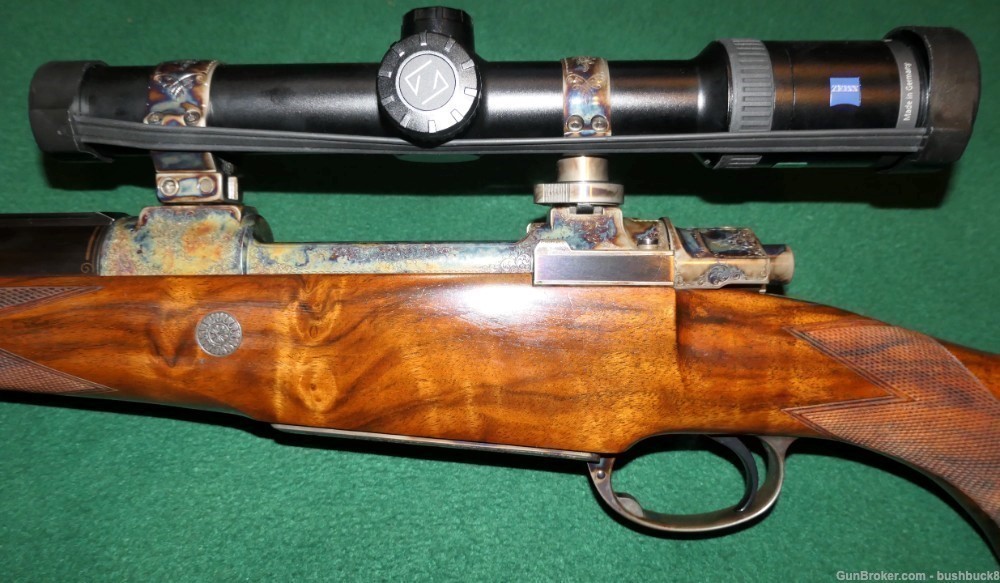 Waffen Jung .416 Rigby Engraved Case-Hardened Mauser Double Square Bridge -img-10
