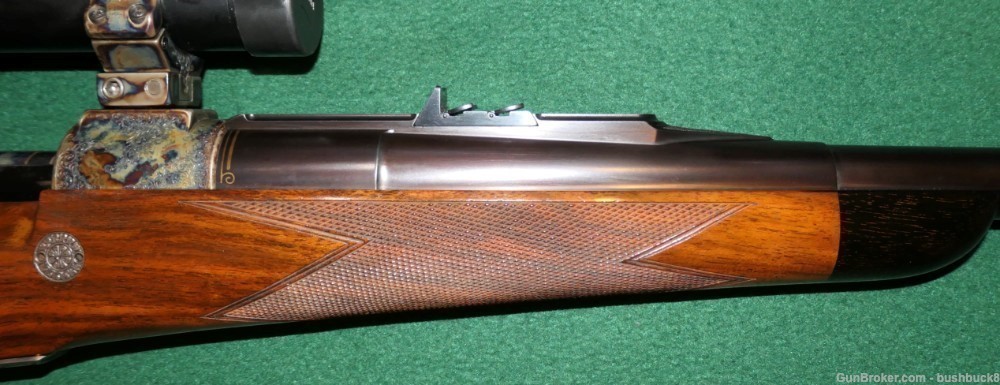 Waffen Jung .416 Rigby Engraved Case-Hardened Mauser Double Square Bridge -img-5