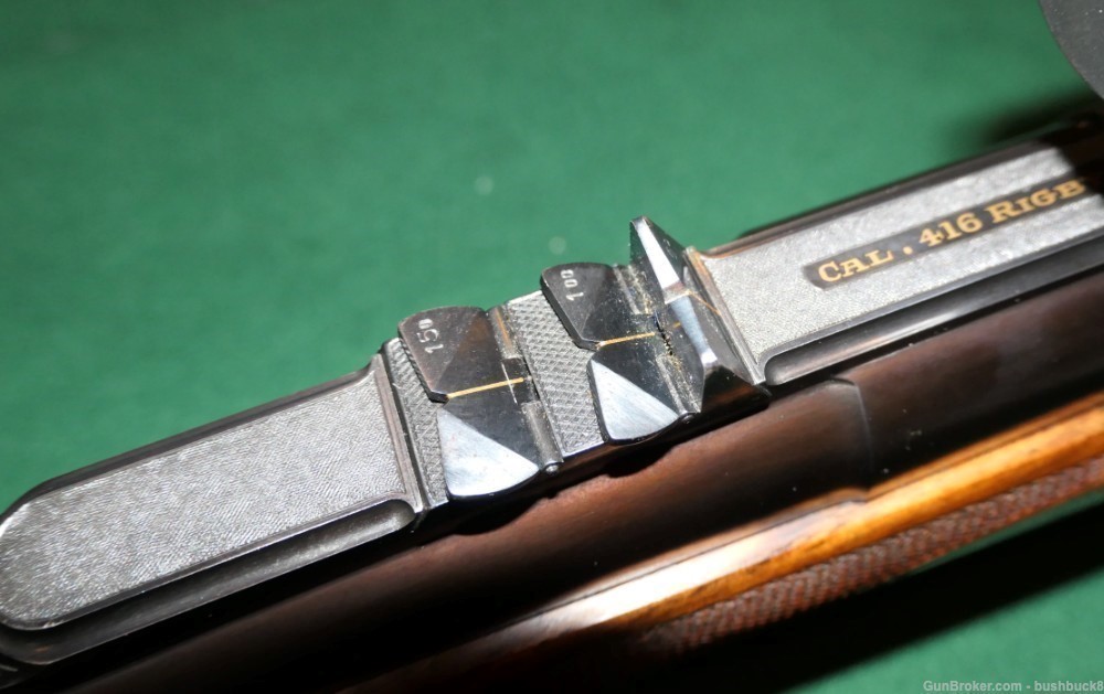 Waffen Jung .416 Rigby Engraved Case-Hardened Mauser Double Square Bridge -img-13