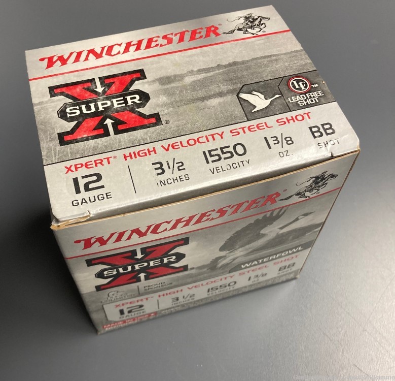 Winchester 12 gauge 12ga steel BB 3.50" 25rd shotshell ammo Super-X-img-0