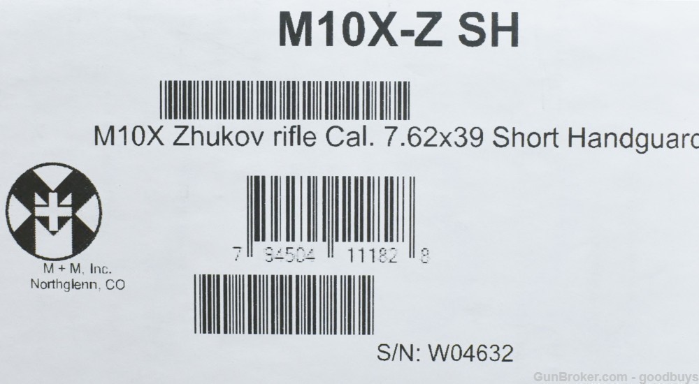 M+M INDUSTRIES M10X ZHUKOV 7.62X39 M10X-ZSH NIB AK-47 M&M-img-6