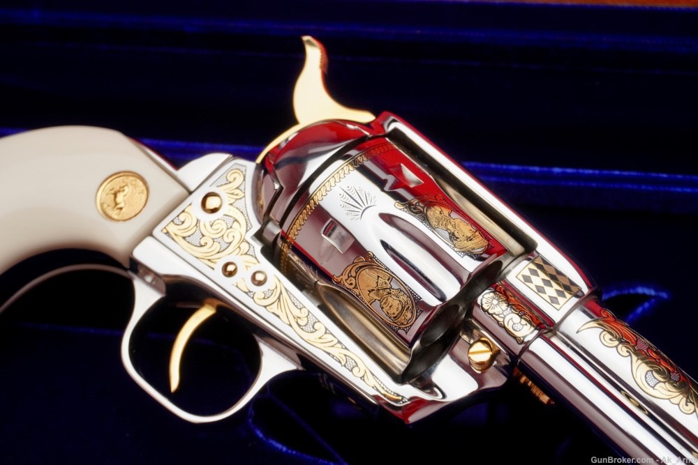 2003 Colt Cowboy 5.5" Barrel .45 Colt *FACTORY ENGRAVED & NICKEL FINISH*-img-6