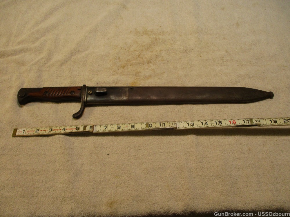 German Kaiser Era WWI Vintage Bayonet "Butcher" Bayonet Nice !-img-0