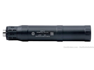 Gemtech 12711 Lunar-9 9mm Luger 1.40" Black Hardcoat Anodized Aluminum 1/2"