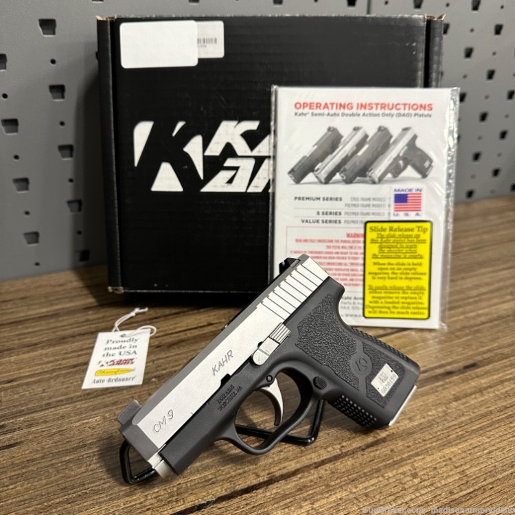 Kahr CM9 9mm 3.1" 6rd w/ Box + Papers MINT CONDITION! Penny Auction!-img-0