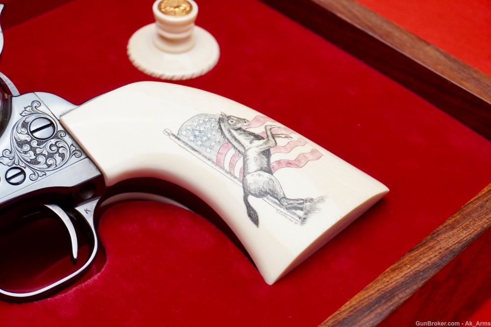 Colt SAA .45 Colt w/Scrimshaw Ivory * R.B. BURT MASTER ENGRAVED & SIGNED*-img-3