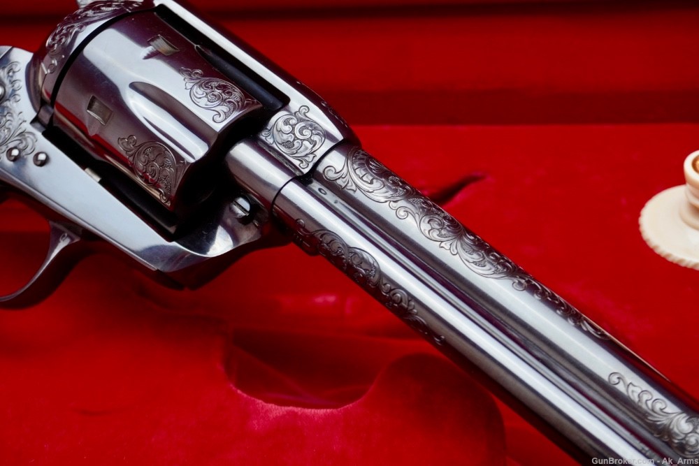 Colt SAA .45 Colt w/Scrimshaw Ivory * R.B. BURT MASTER ENGRAVED & SIGNED*-img-6