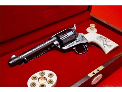 Colt SAA .45 Colt w/Scrimshaw Ivory * R.B. BURT MASTER ENGRAVED & SIGNED*