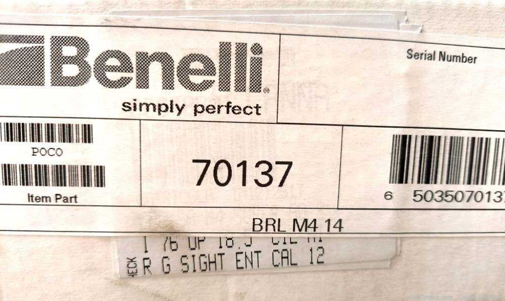 Benelli M4 Barrel 14” Inch 12ga 70137-img-8