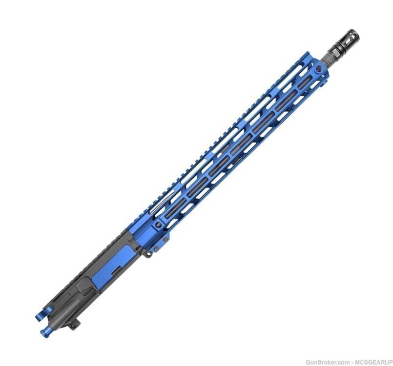 AR15 Upper Receiver Blue .223 5.56 AR-15 16'' Barrel 1:8 Twist MLOK-img-0