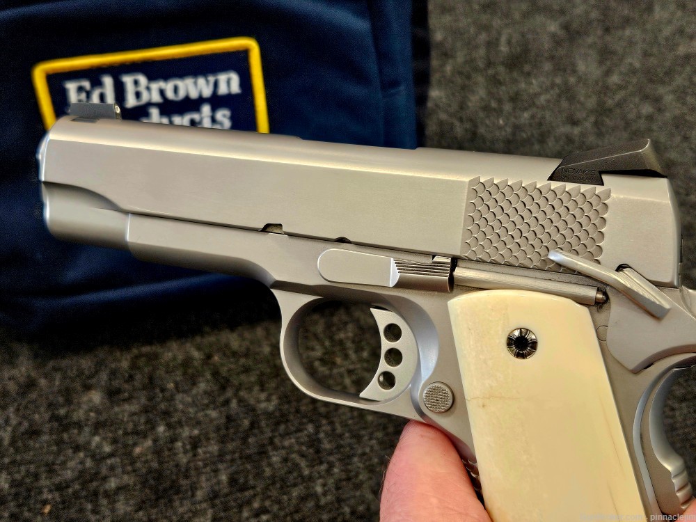 Ed Brown 1911 Kobra Carry 45 Bobtail with IVORY GRIPS!  Penny Start!-img-6