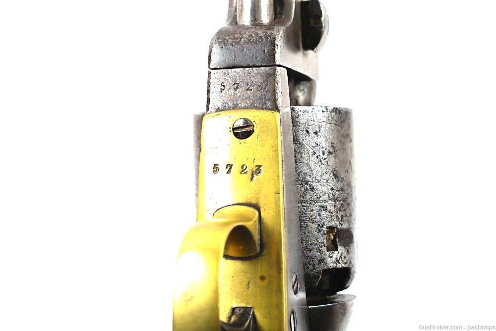 Belgian Colt Brevete 1851 Navy Percussion Revolver–SN:5723 (Antique)-img-10