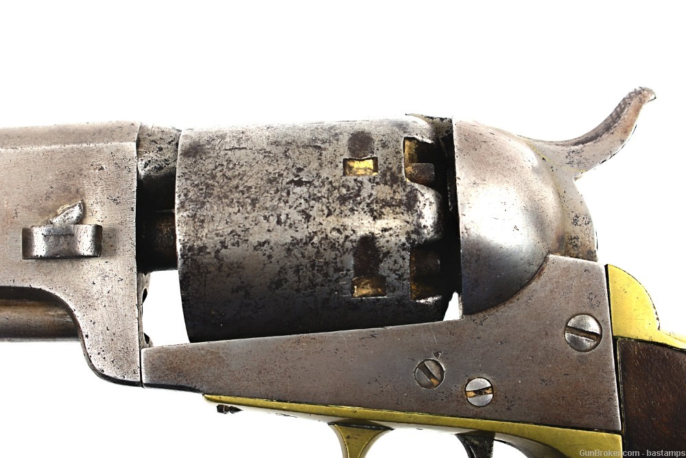 Belgian Colt Brevete 1851 Navy Percussion Revolver–SN:5723 (Antique)-img-17