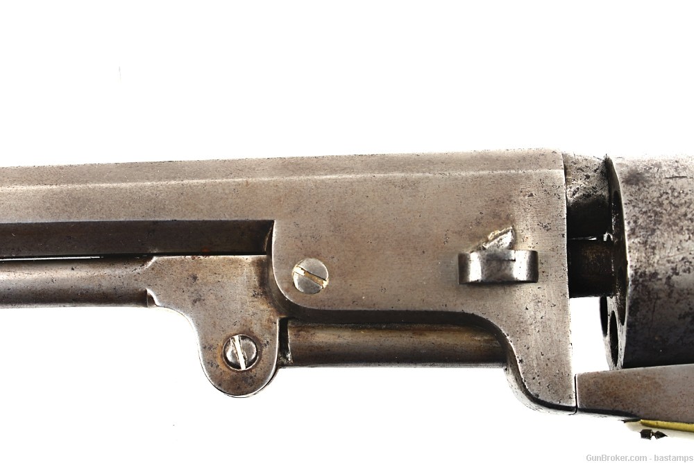 Belgian Colt Brevete 1851 Navy Percussion Revolver–SN:5723 (Antique)-img-18