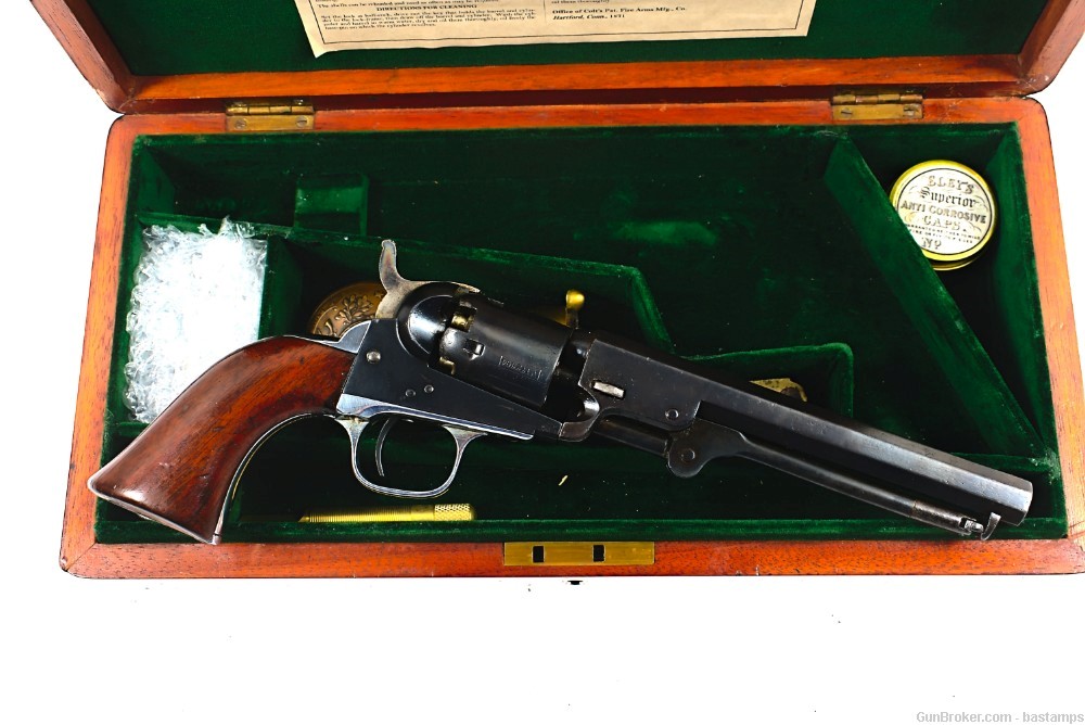 Cased Colt 1849 Pocket .31 Caliber Percussion Revolver–SN:172394 (Antique)-img-0