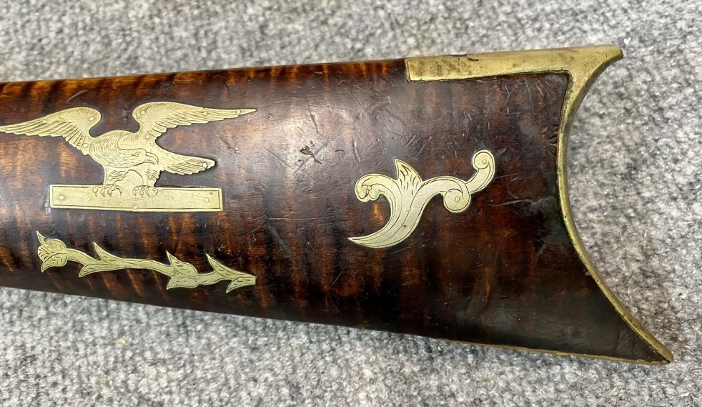 Ornate Inlaid Half Stock .40 Cal Percussion rifle A.W. Spils (Spies) Penny-img-33