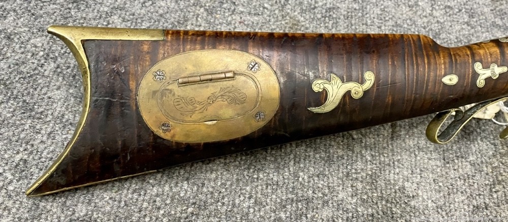 Ornate Inlaid Half Stock .40 Cal Percussion rifle A.W. Spils (Spies) Penny-img-1