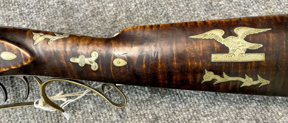 Ornate Inlaid Half Stock .40 Cal Percussion rifle A.W. Spils (Spies) Penny-img-31