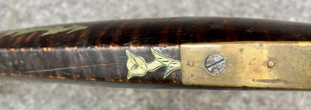 Ornate Inlaid Half Stock .40 Cal Percussion rifle A.W. Spils (Spies) Penny-img-36
