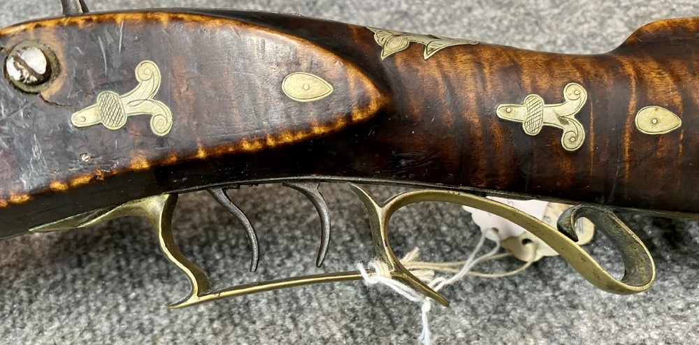 Ornate Inlaid Half Stock .40 Cal Percussion rifle A.W. Spils (Spies) Penny-img-30