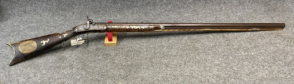 Ornate Inlaid Half Stock .40 Cal Percussion rifle A.W. Spils (Spies) Penny-img-0