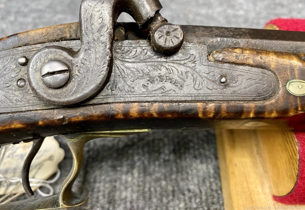 Ornate Inlaid Half Stock .40 Cal Percussion rifle A.W. Spils (Spies) Penny-img-5