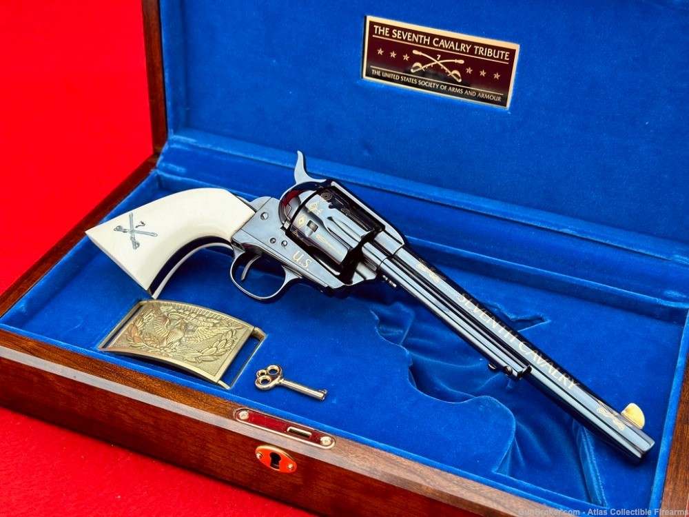 NICE "The Seventh Cavalry Tribute" Uberti SAA 45 Colt |*FACTORY ENGRAVED*|-img-6