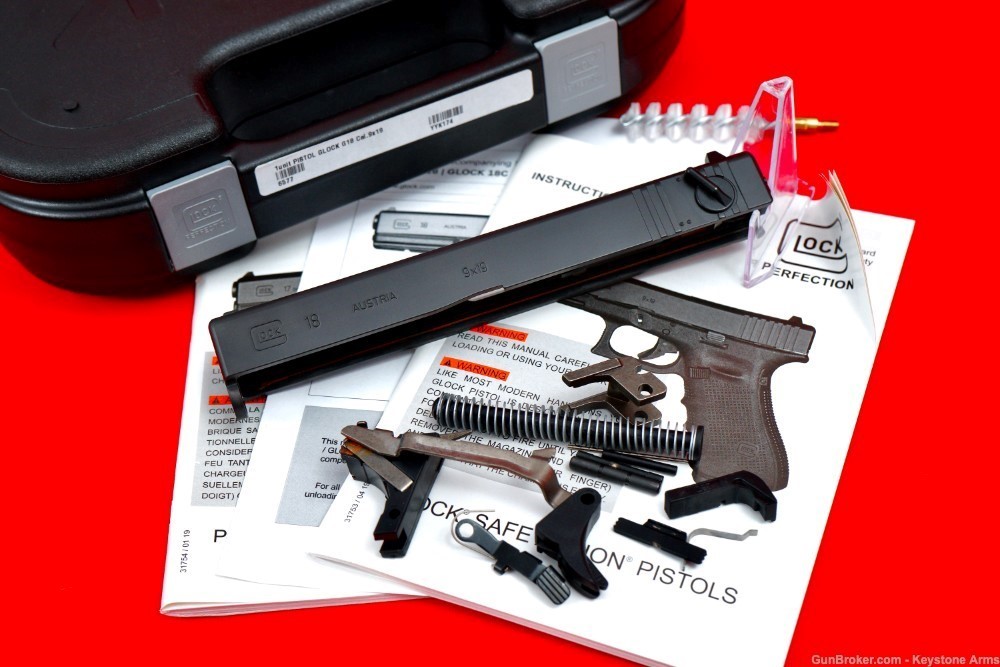 Ultra Rare & Desired Glock 18 9mm Fully Automatic Parts Kit w/ Case-img-11