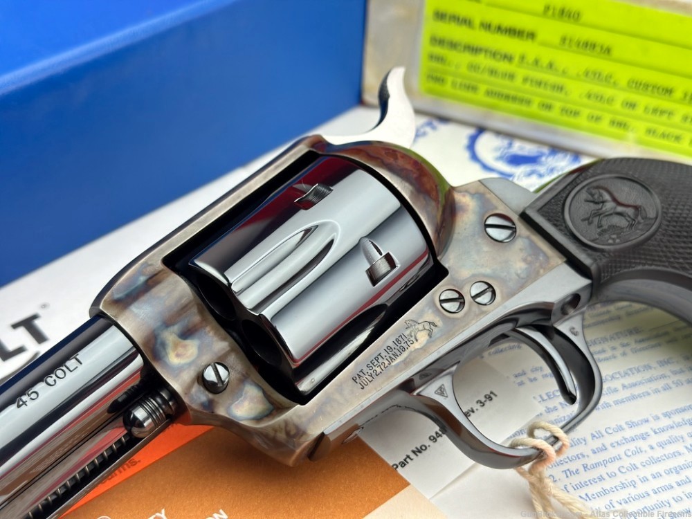 RARE 1997 Colt Custom Shop SAA 45LC Royal Blue *WILKERSON 3.5" BBL* NIB!-img-3