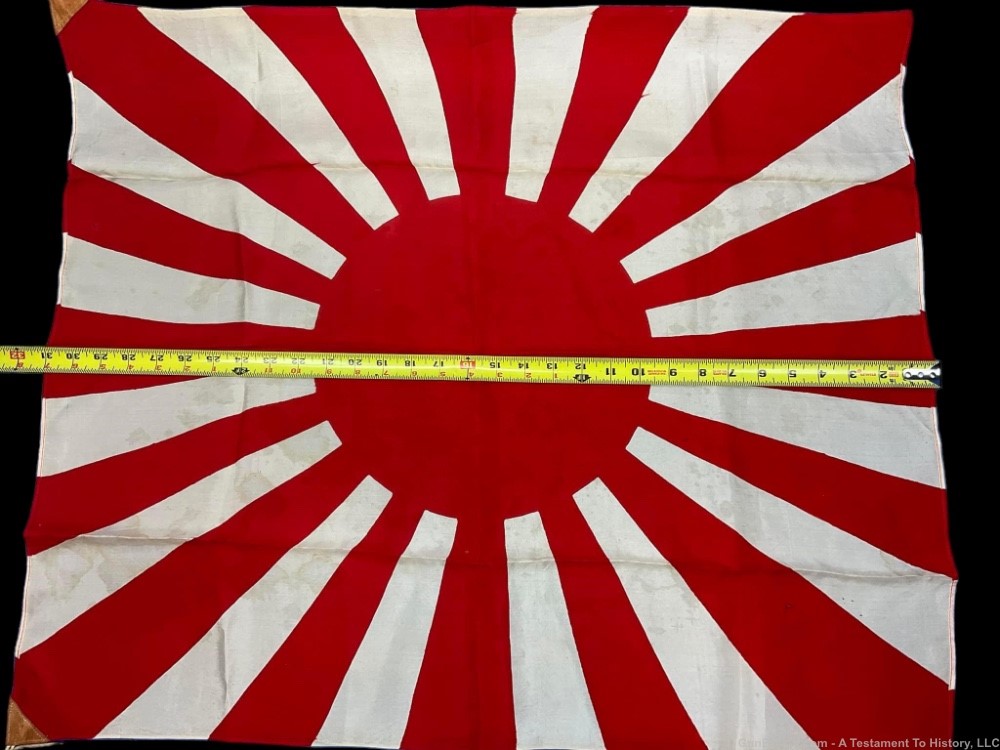 WWII JAPANESE- RISING SUN FLAG- WW2 GI BRING BACK- PERFECT CONDITION -img-5