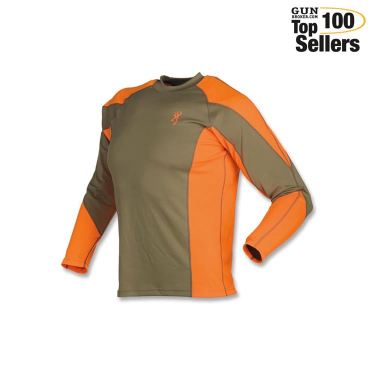 BROWNING NTS Upland Shirt, Color: Tan/Blaze, Size: XL (3011820104)-img-0