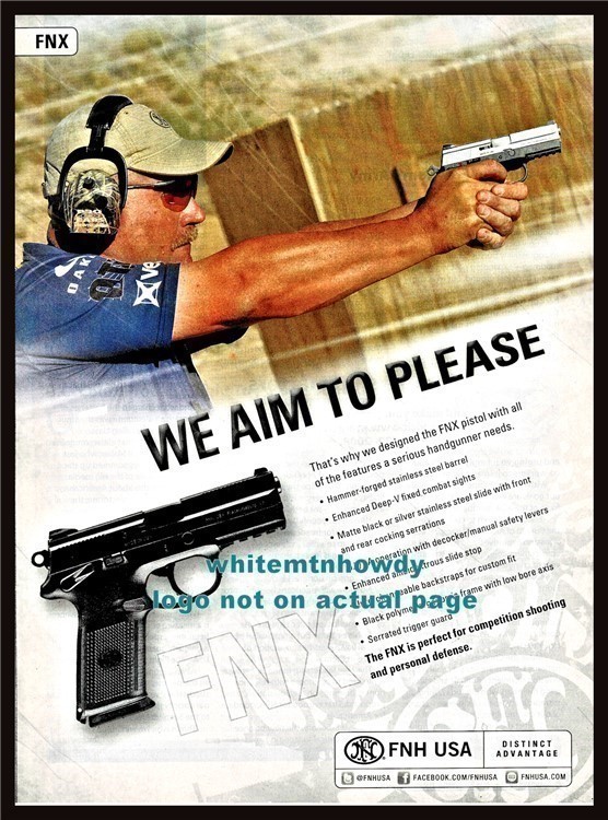 2011 FNX Pistol FNH PRINT AD Collectible Gun Advertising-img-0