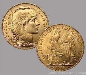 1913 20 FRANC GOLD ROOSTER-img-0