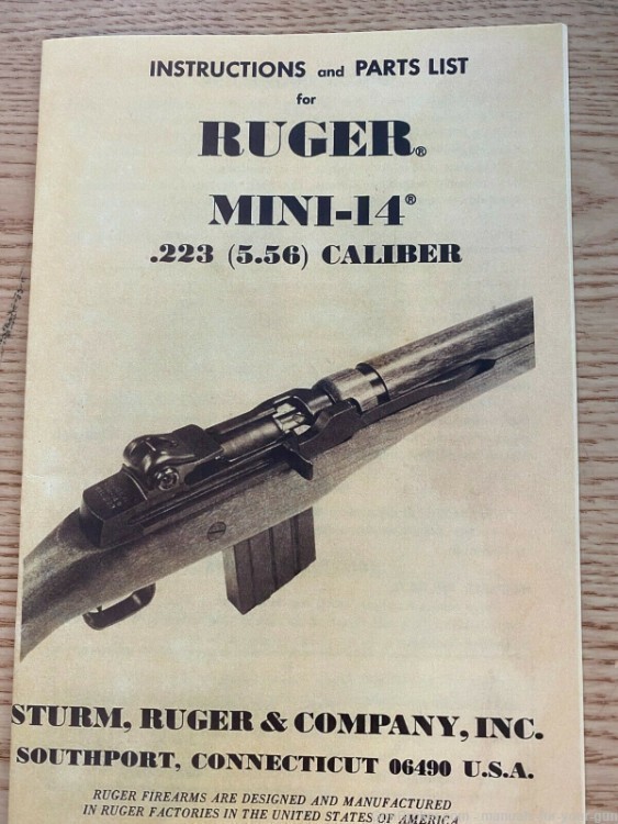 RUGER MINI 14 .223 (5.56) CALIBER MANUAL (592)-img-0
