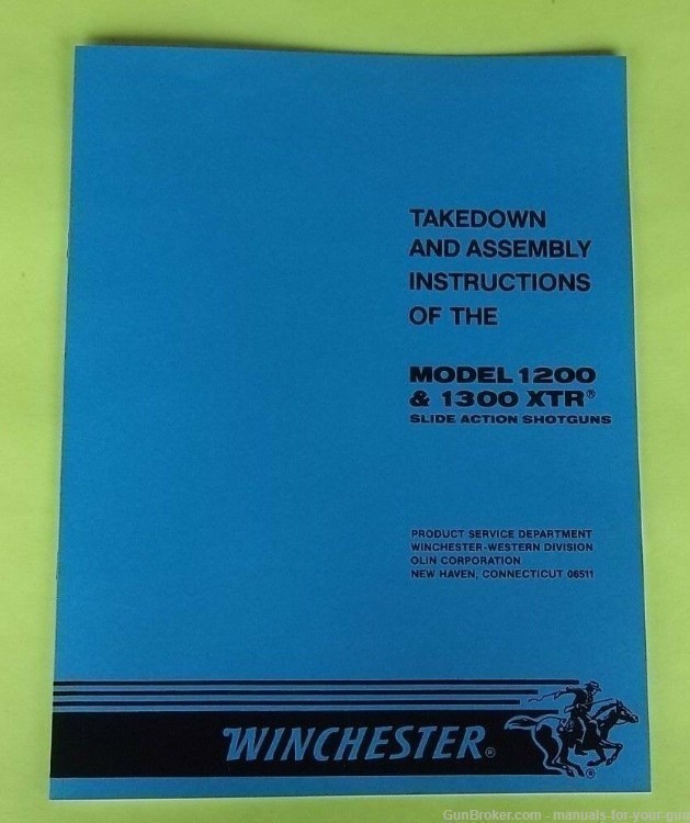 TAKEDOWN MANUAL WINCHESTER MODEL 1200 & 1300 XTR SLIDE ACTION SHOTGUN (573)-img-0