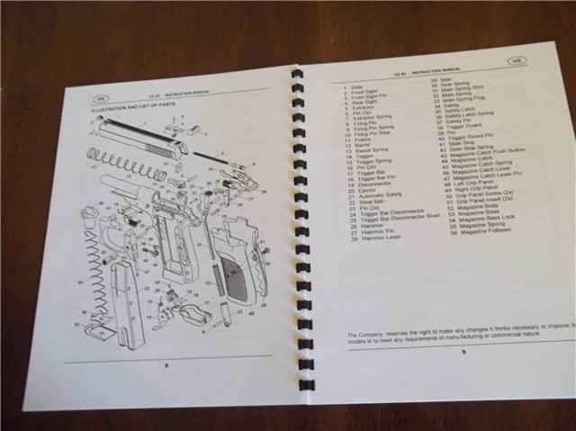 CZ 83 OWNER'S INSTRUCTION MANUAL 15 pages (392)-img-1