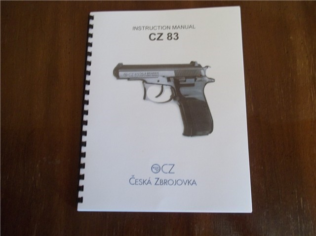 CZ 83 OWNER'S INSTRUCTION MANUAL 15 pages (392)-img-0