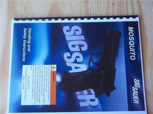SIG SAUER MOSQUITO PISTOL OWNER'S MANUAL (382)-img-0