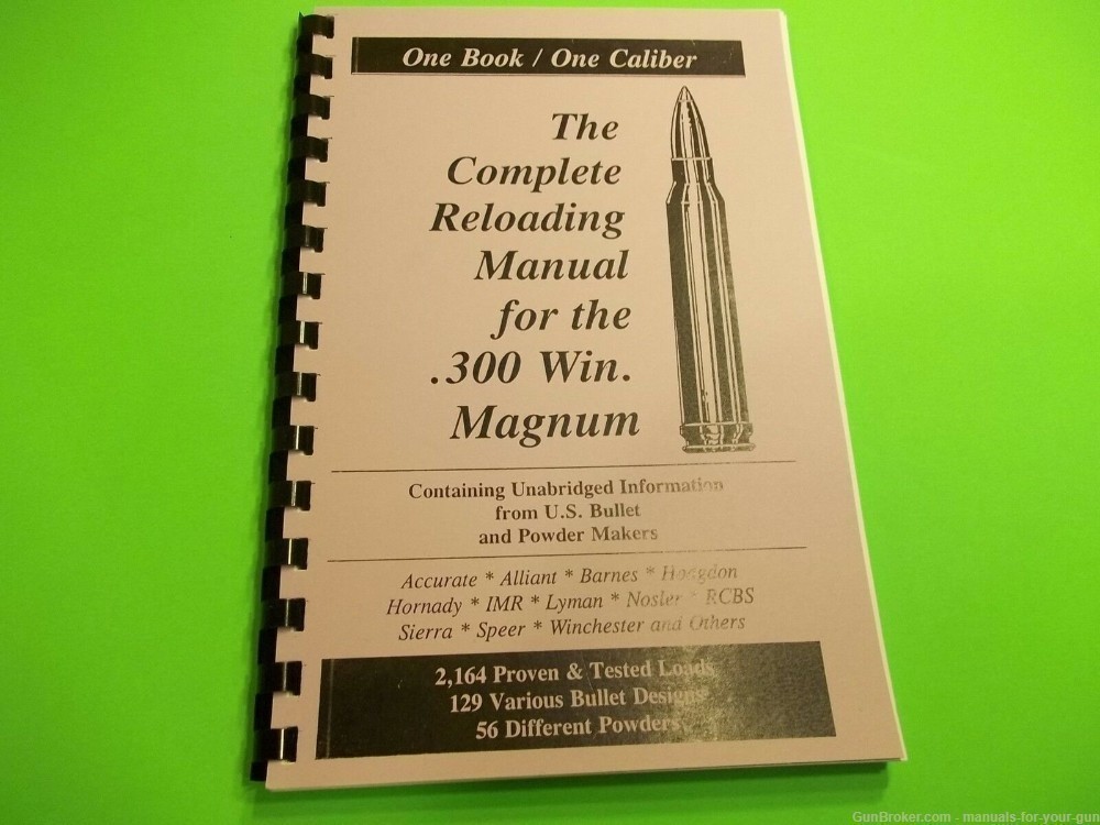 COMPLETE RELOADING MANUAL FOR THE .300 WINCHESTER MAGNUM (339)-img-0